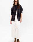 Tartan Soft Collar Shirt, Ink