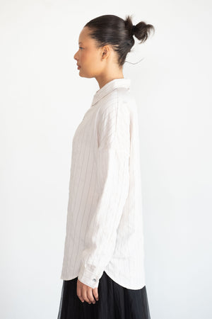 Album di Famiglia - Unisex Collar Shirt, offwhite stripes