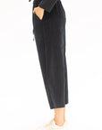 ALBUM DI FAMIGLIA - Velvet Wide & Short Trousers, Ink