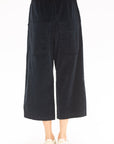 ALBUM DI FAMIGLIA - Velvet Wide & Short Trousers, Ink