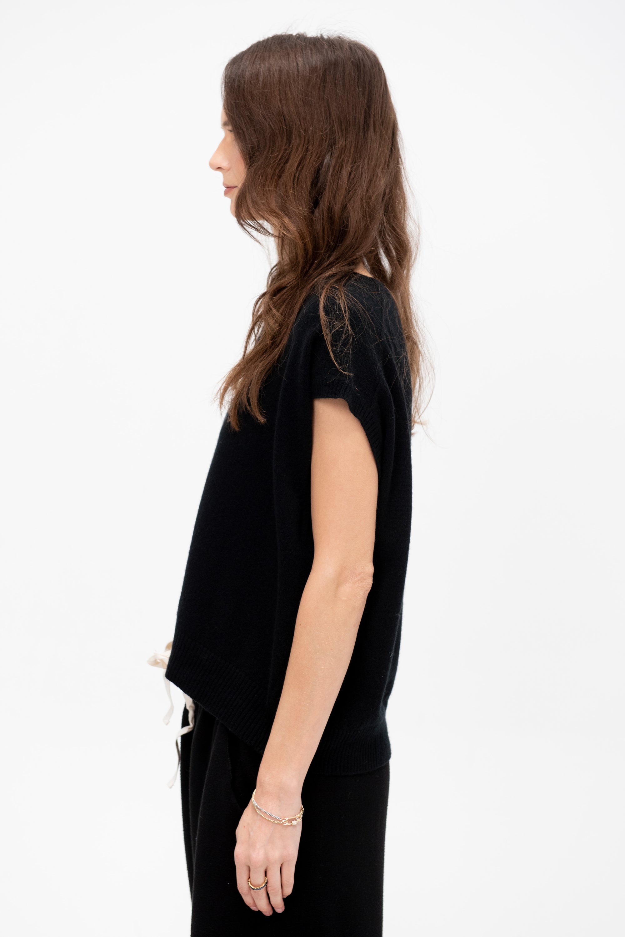 Cashmere Vest, Black