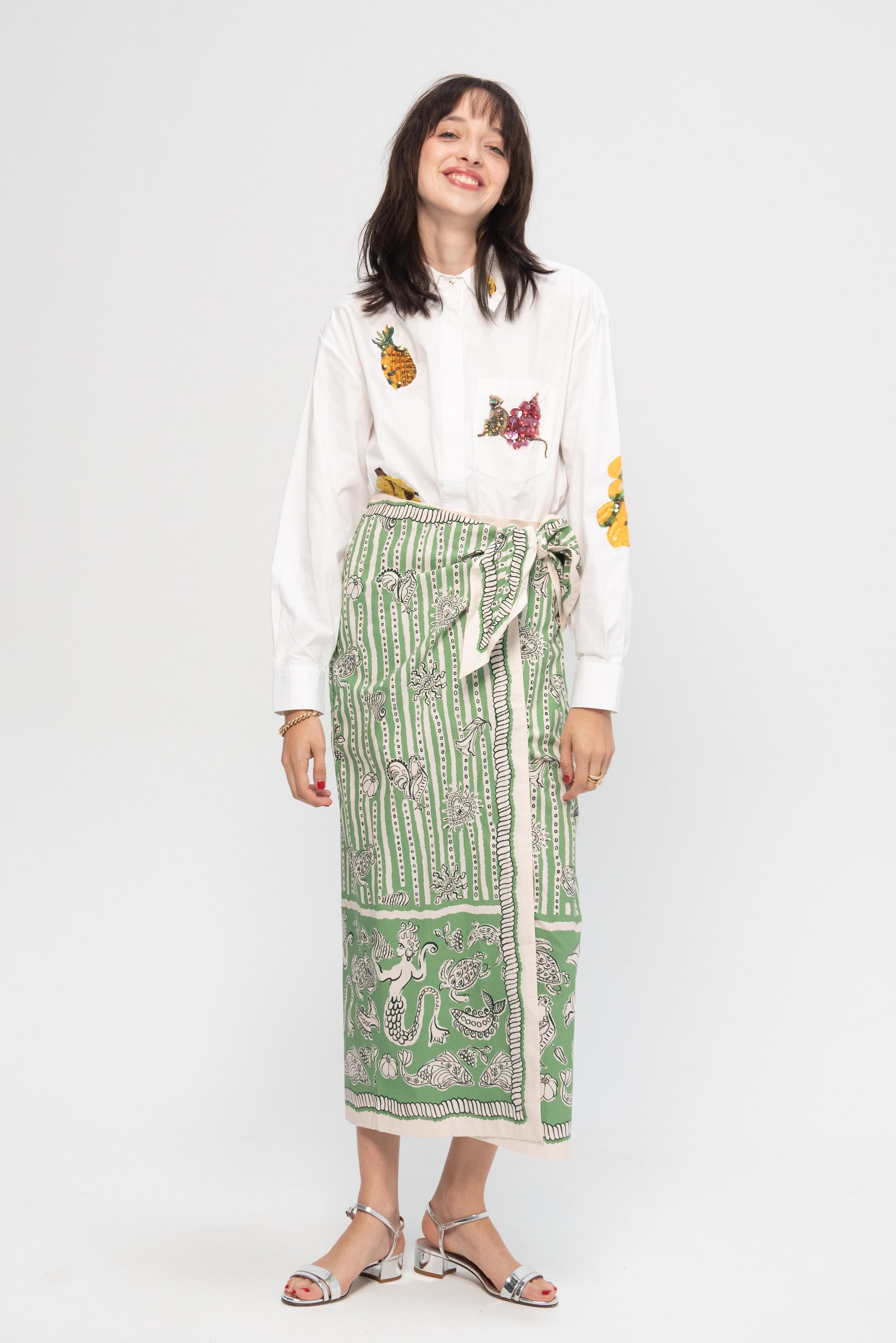 ALÉMAIS - Lula Sarong Skirt, Stripe