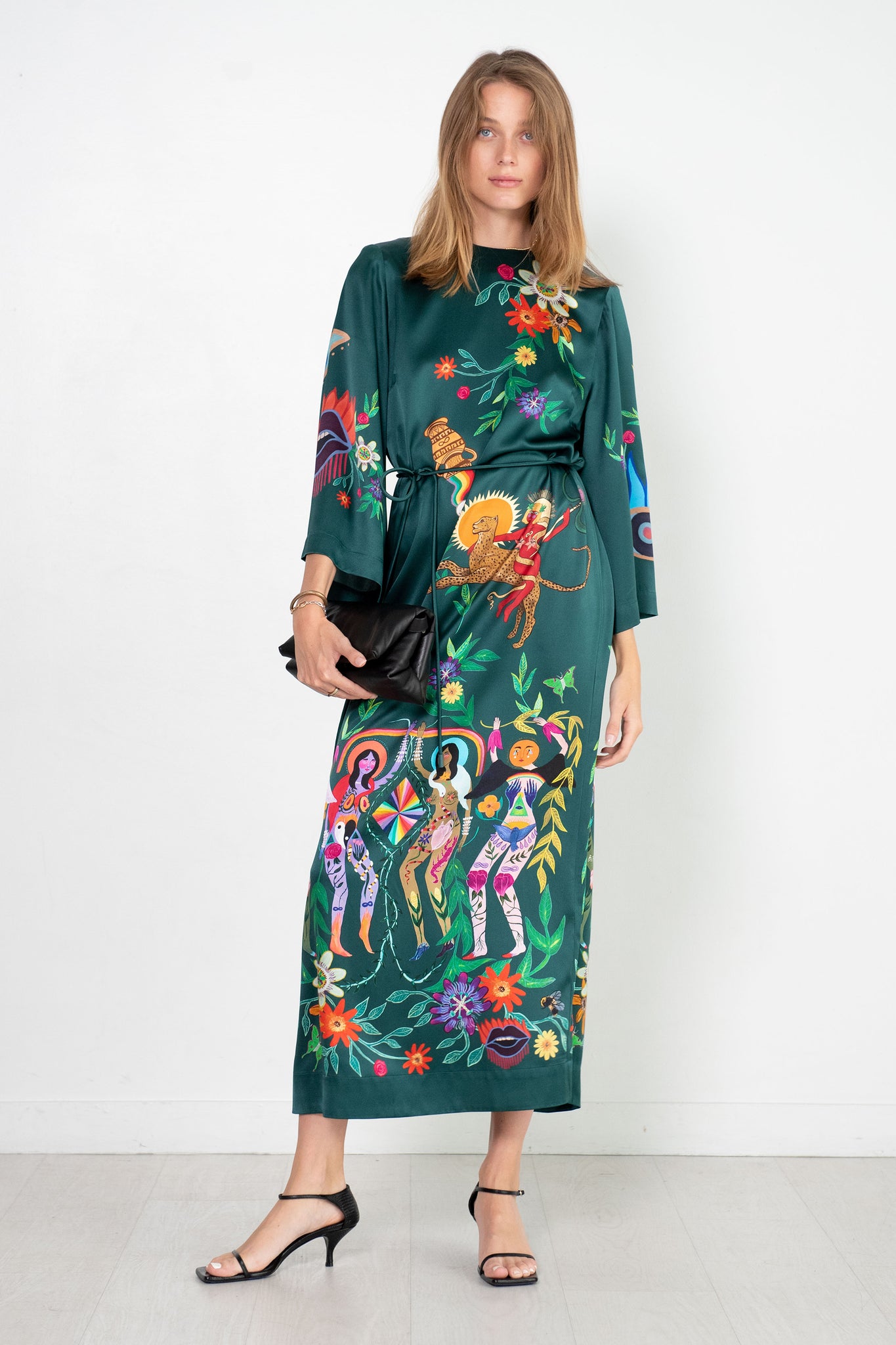 ALÉMAIS - Agatha Midi Dress, Teal