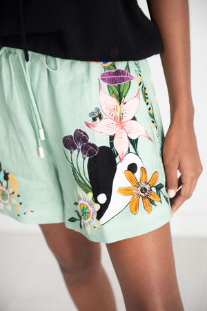 ALÉMAIS - Megan Linen Short, Jade