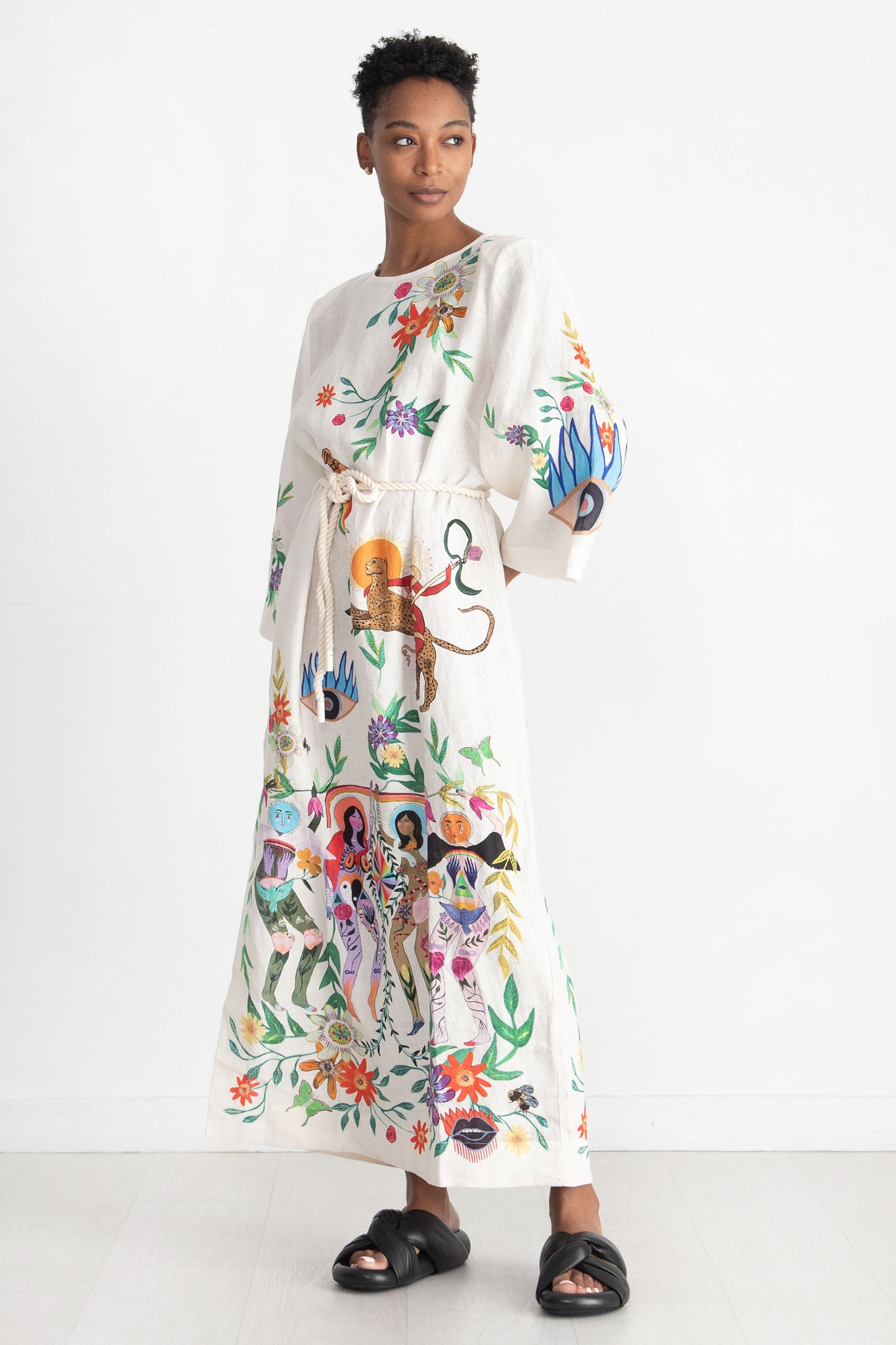 ALÉMAIS - Meagan Midi Dress, Cream