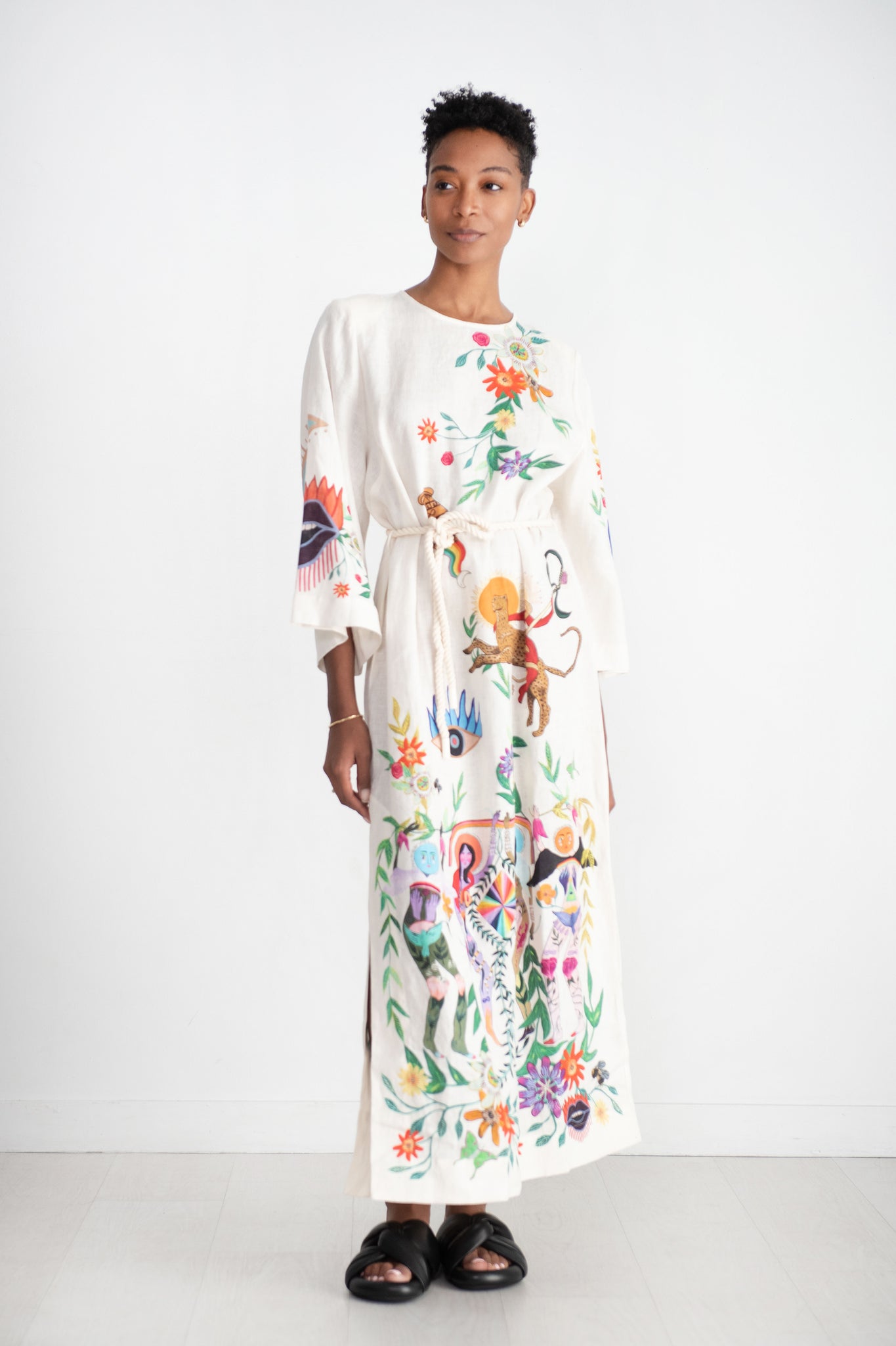 ALÉMAIS - Meagan Midi Dress, Cream