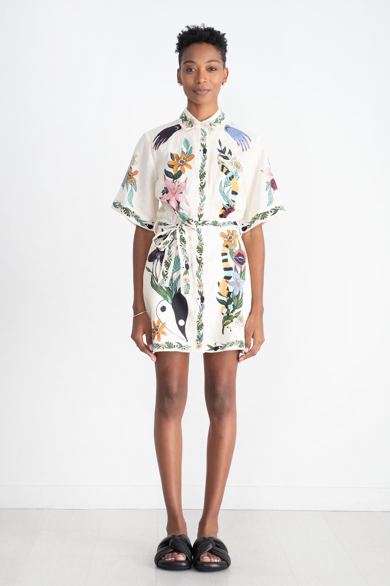 ALÉMAIS - Meagan Mini Dress, Cream