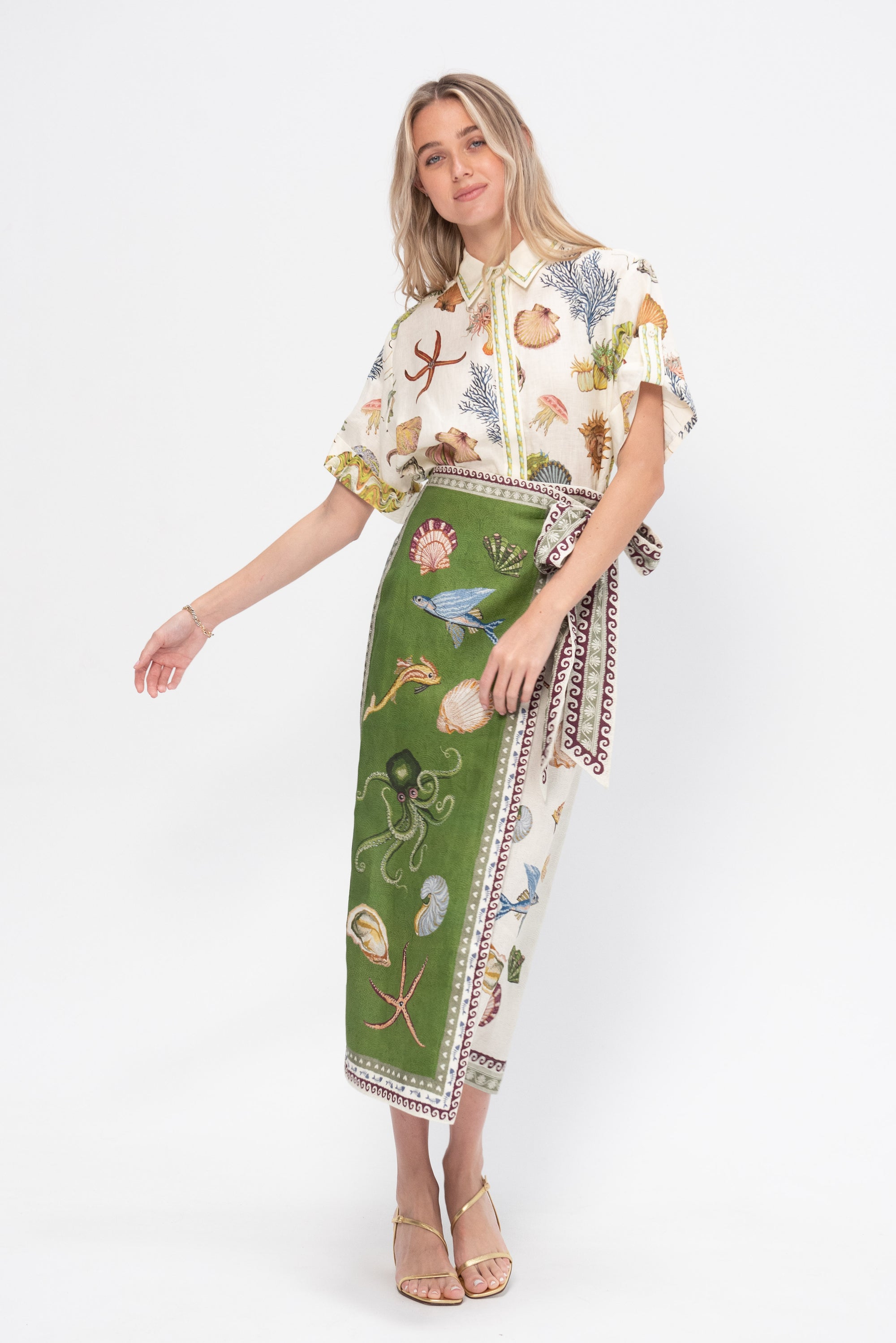 Bath House Sarong Skirt, Multi