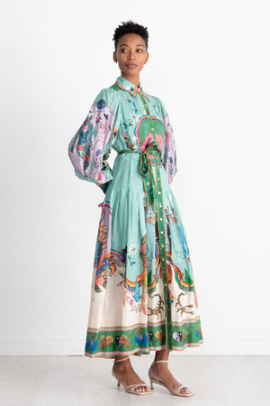 ALÉMAIS - Evergreen Shirtdress, Multi