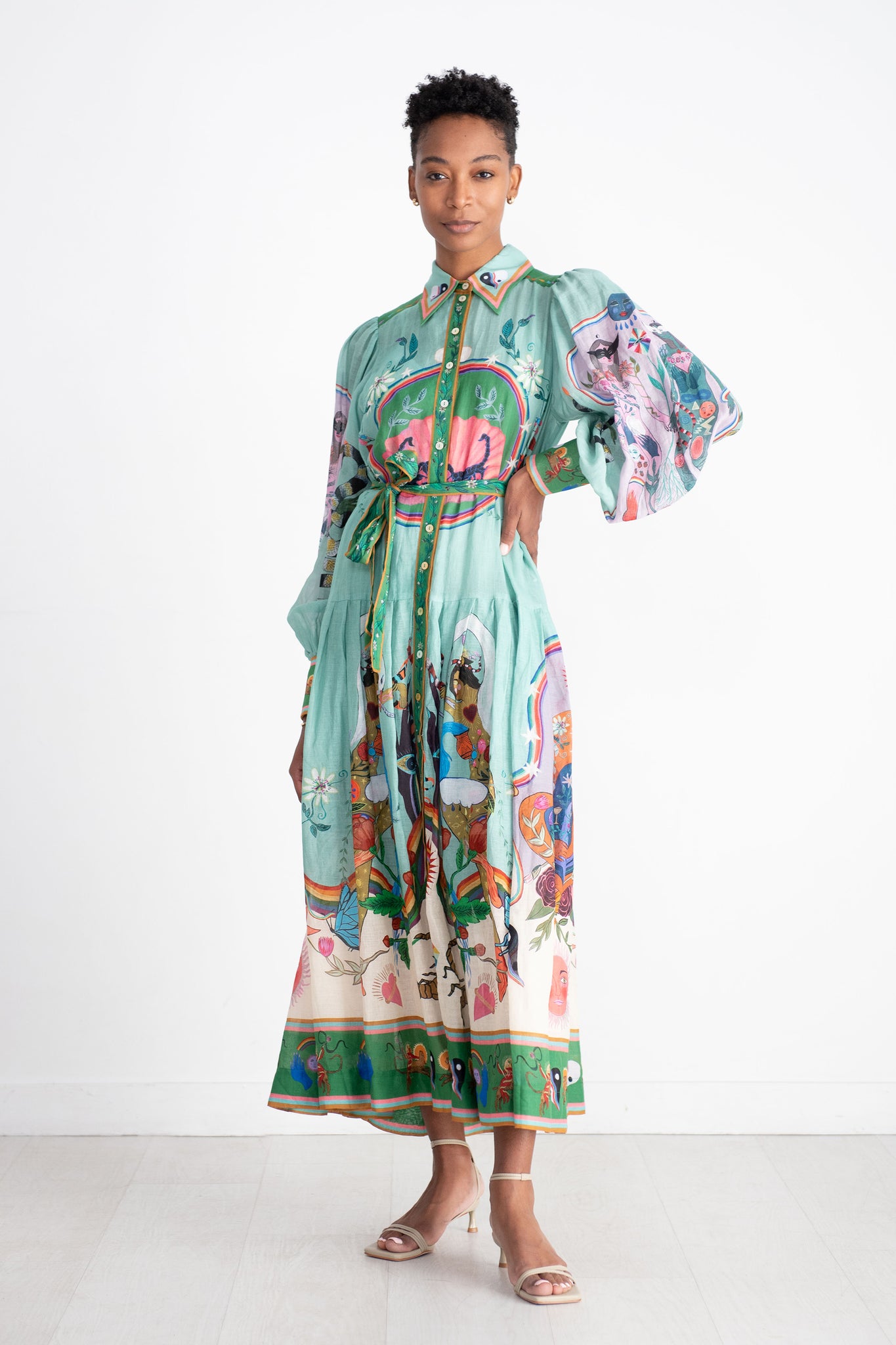 ALÉMAIS - Evergreen Shirtdress, Multi