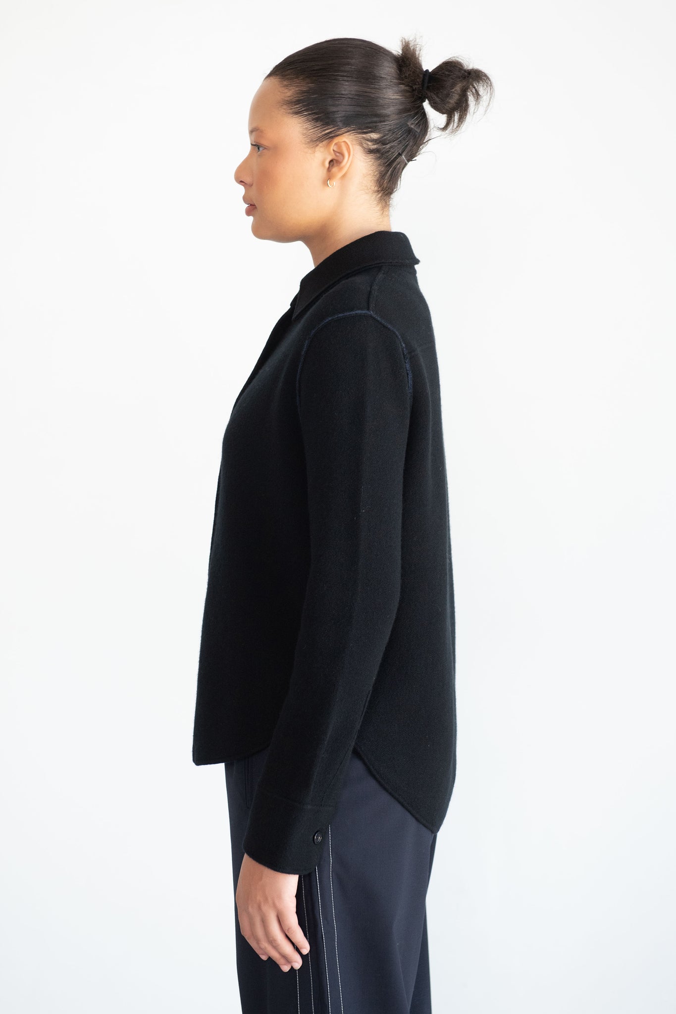 Allude - Shirt, Black & Navy