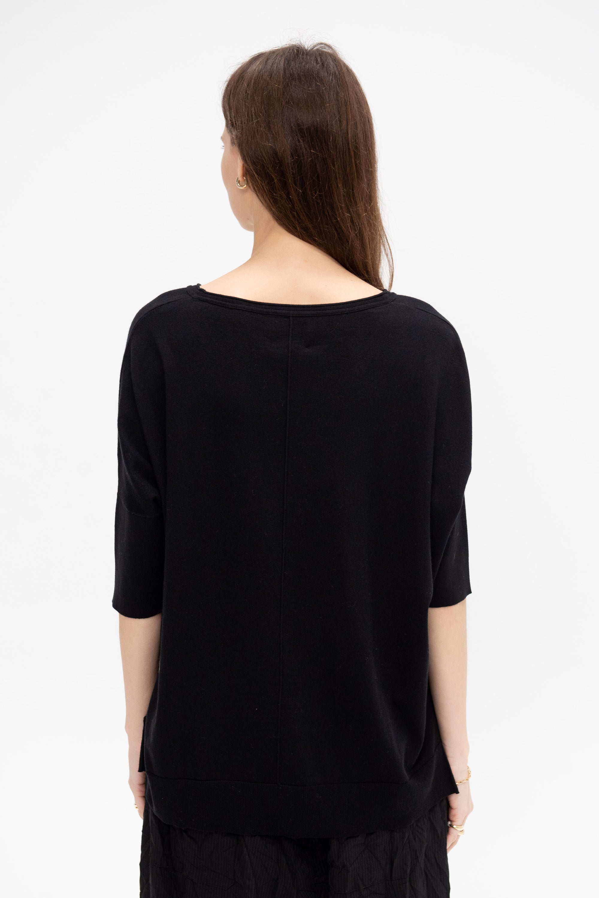 Boatneck Sweater, Noir