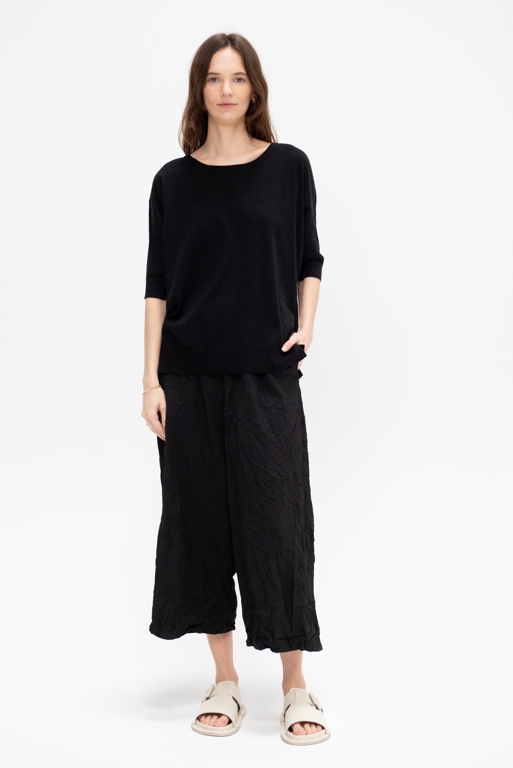 Boatneck Sweater, Noir