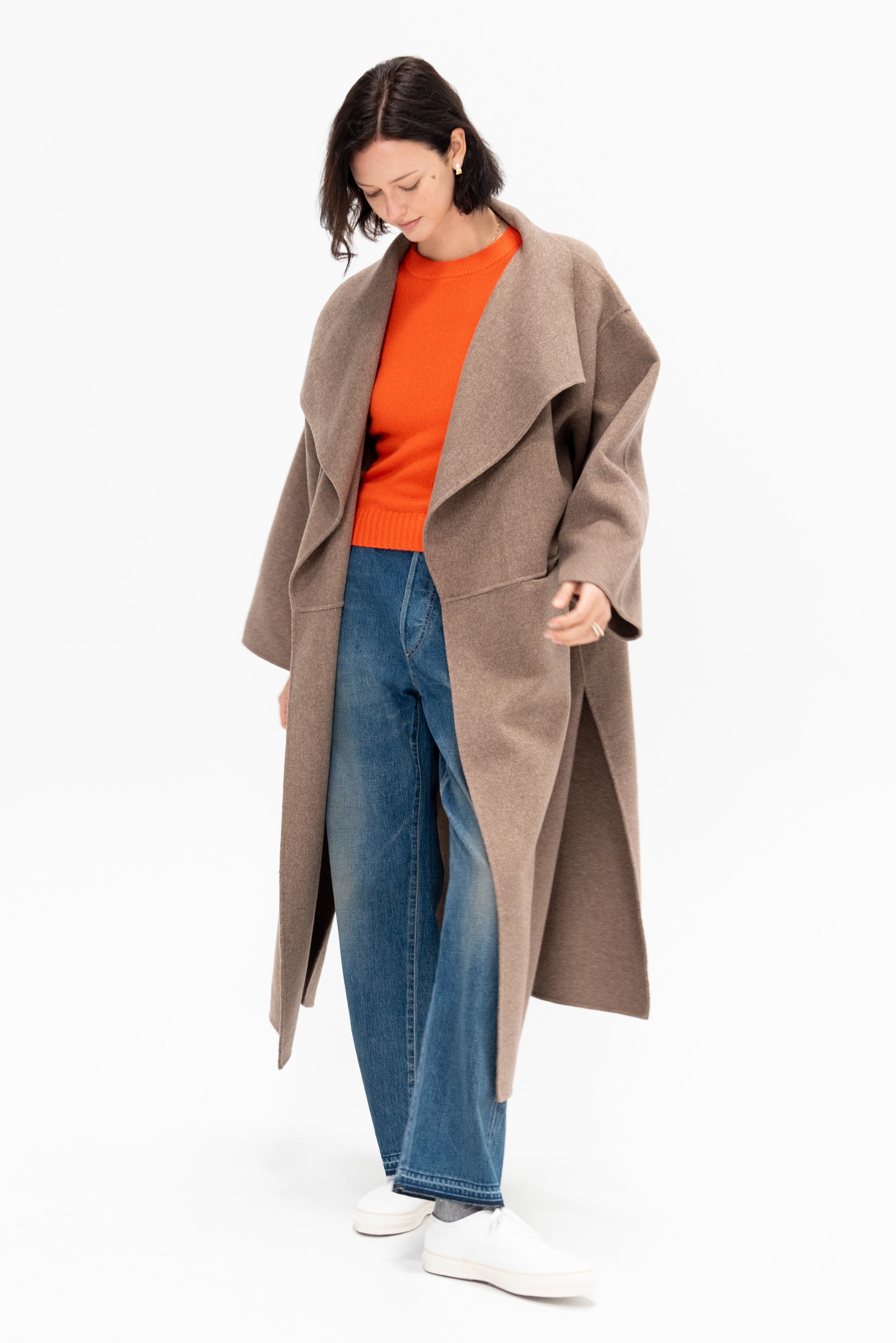 Round Neck Sweater, Candy Corn