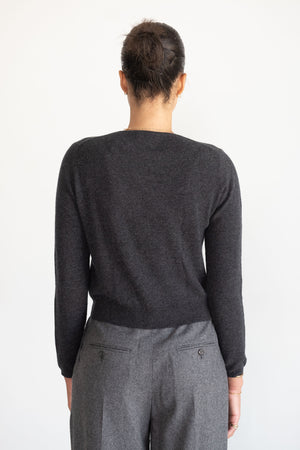 Allude - Crewneck Sweater, Charcoal