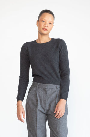 Allude - Crewneck Sweater, Charcoal