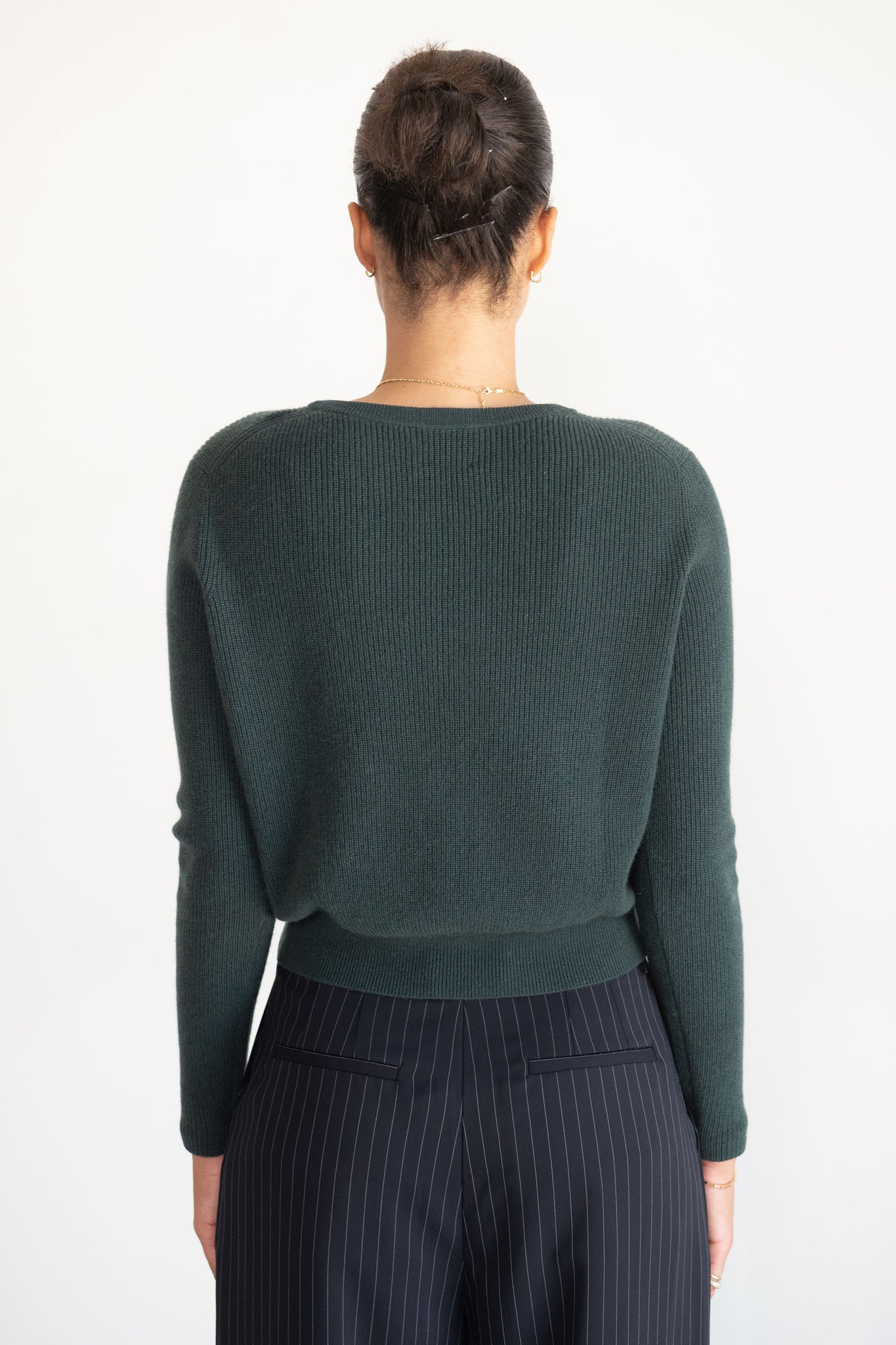 Allude - Round Neck Sweater, Green