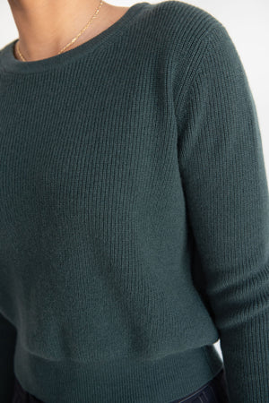Allude - Round Neck Sweater, Green