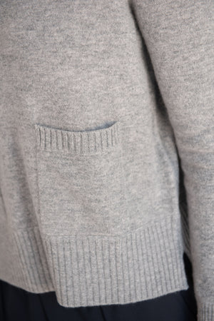 Allude - 2-Pocket Sweater, Heather Grey