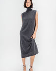 Mockneck Dress, Vulcano Melange