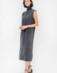 Mockneck Dress, Vulcano Melange