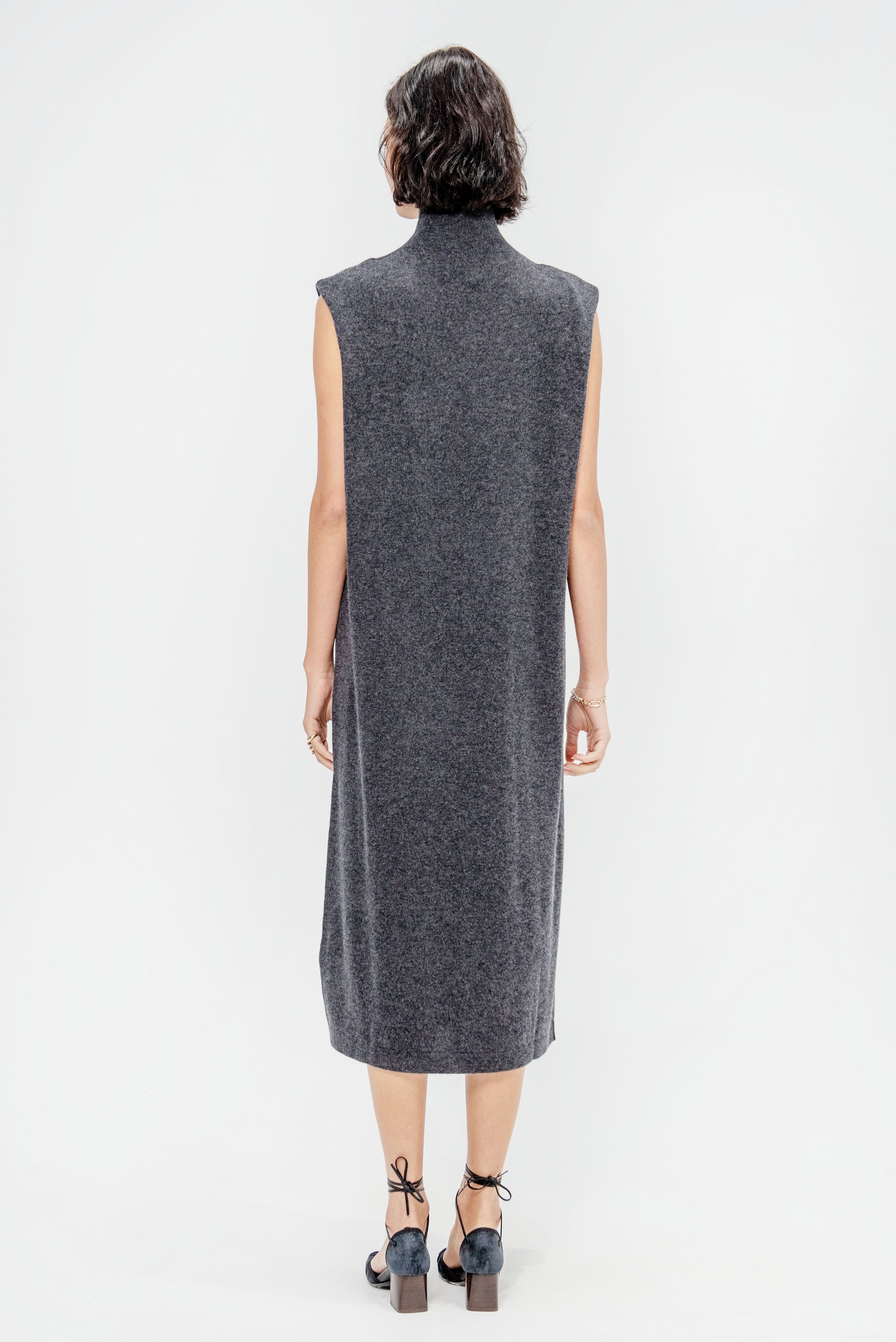 Mockneck Dress, Vulcano Melange