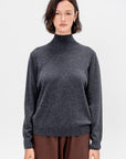Mockneck Sweater, Vulcano Melange