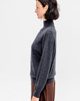 Mockneck Sweater, Vulcano Melange