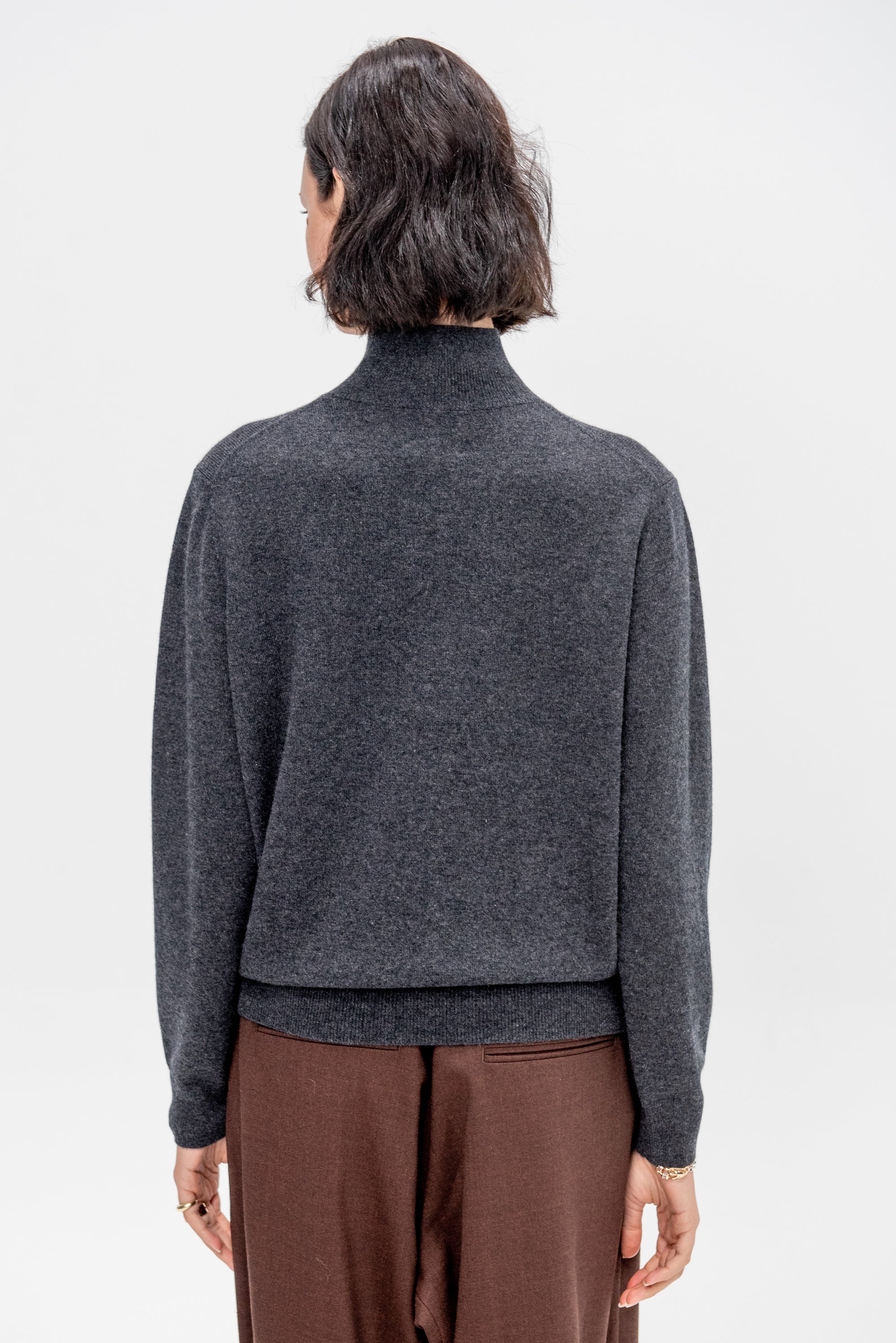 Mockneck Sweater, Vulcano Melange