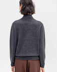 Mockneck Sweater, Vulcano Melange