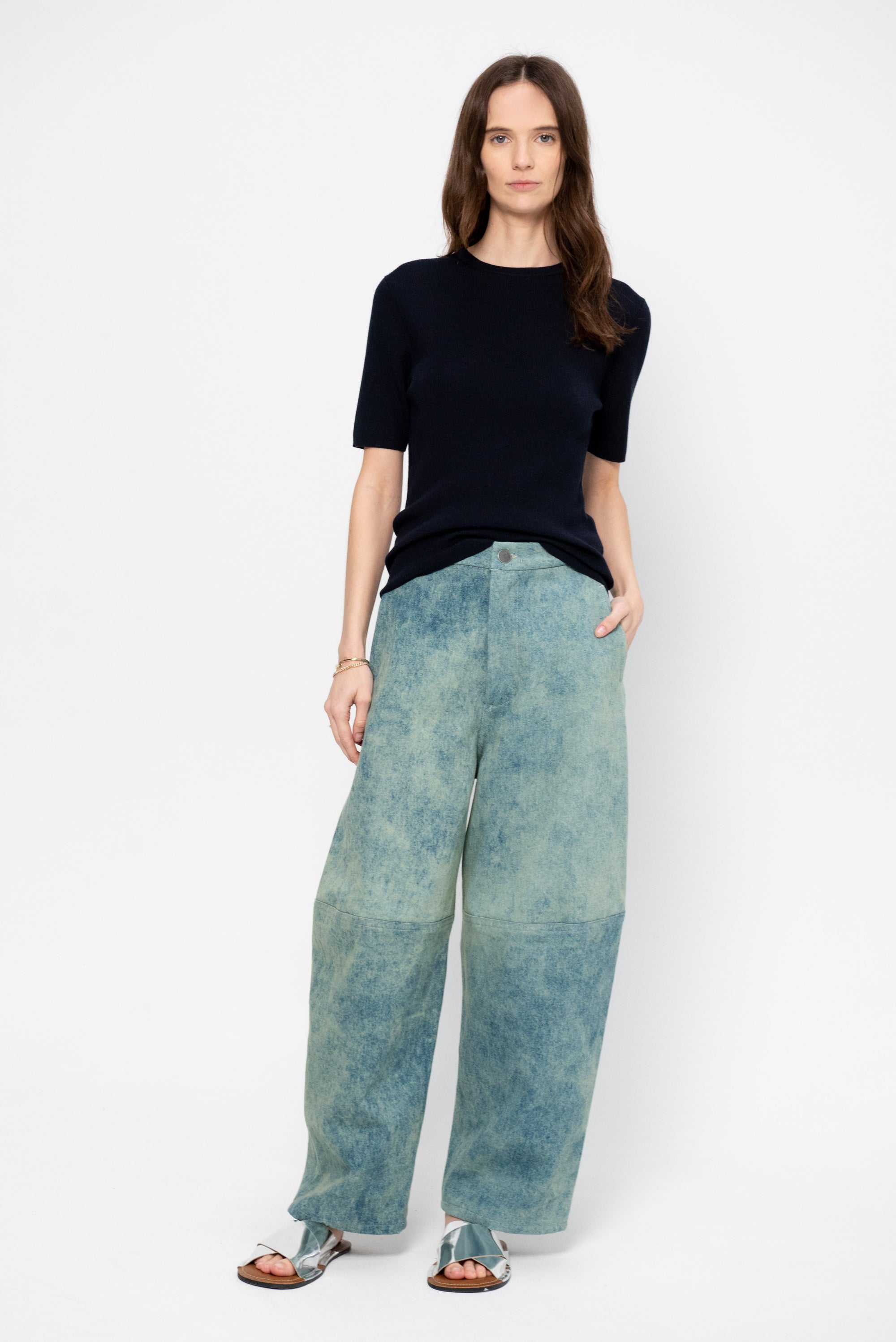 Round Neck Sweater, Navy