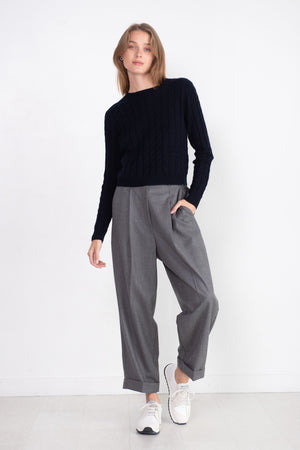ALLUDE - Sweater with Pockets, Deep Night