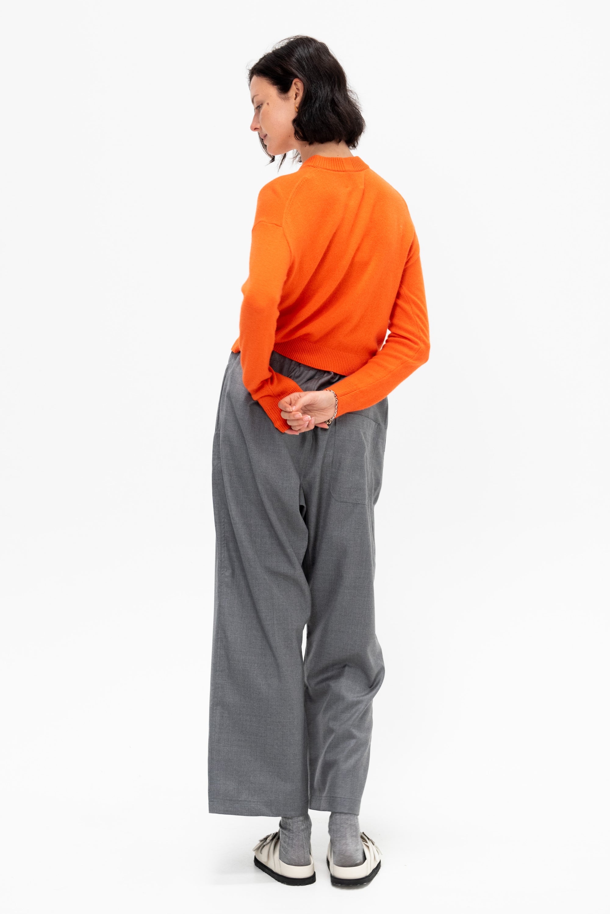 Drop Shoulder Sweater, Candy Corn