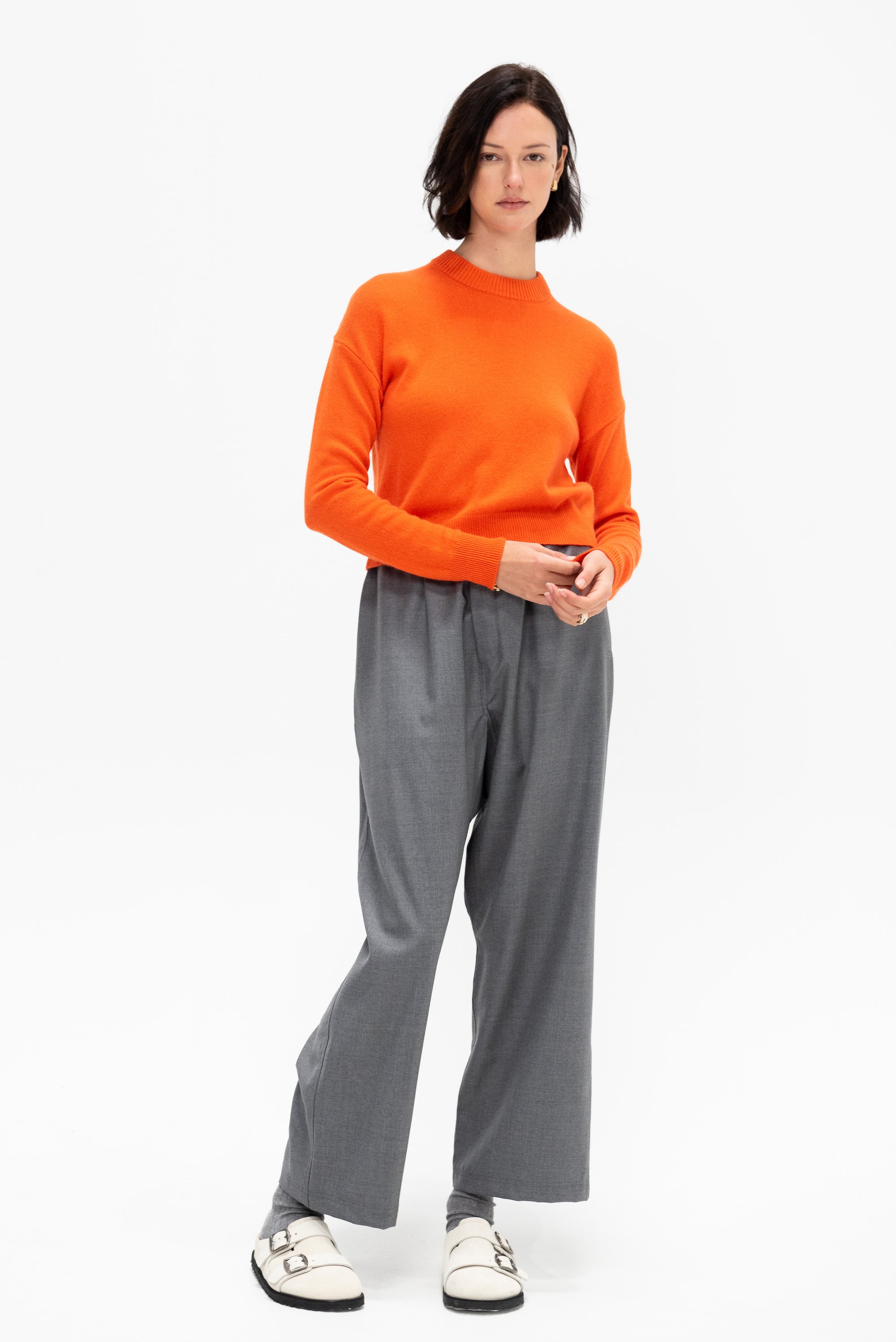 Drop Shoulder Sweater, Candy Corn