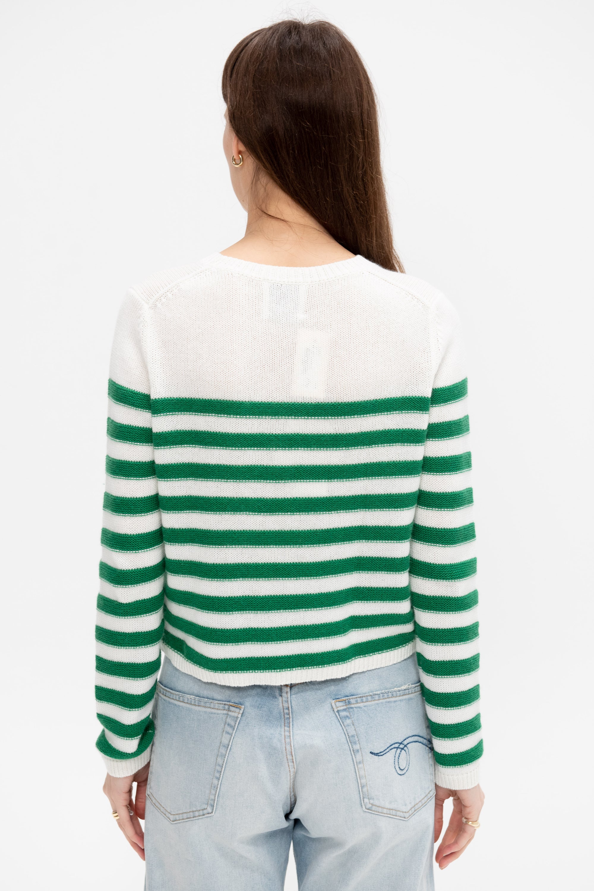 Round Neck Sweater, Stripe