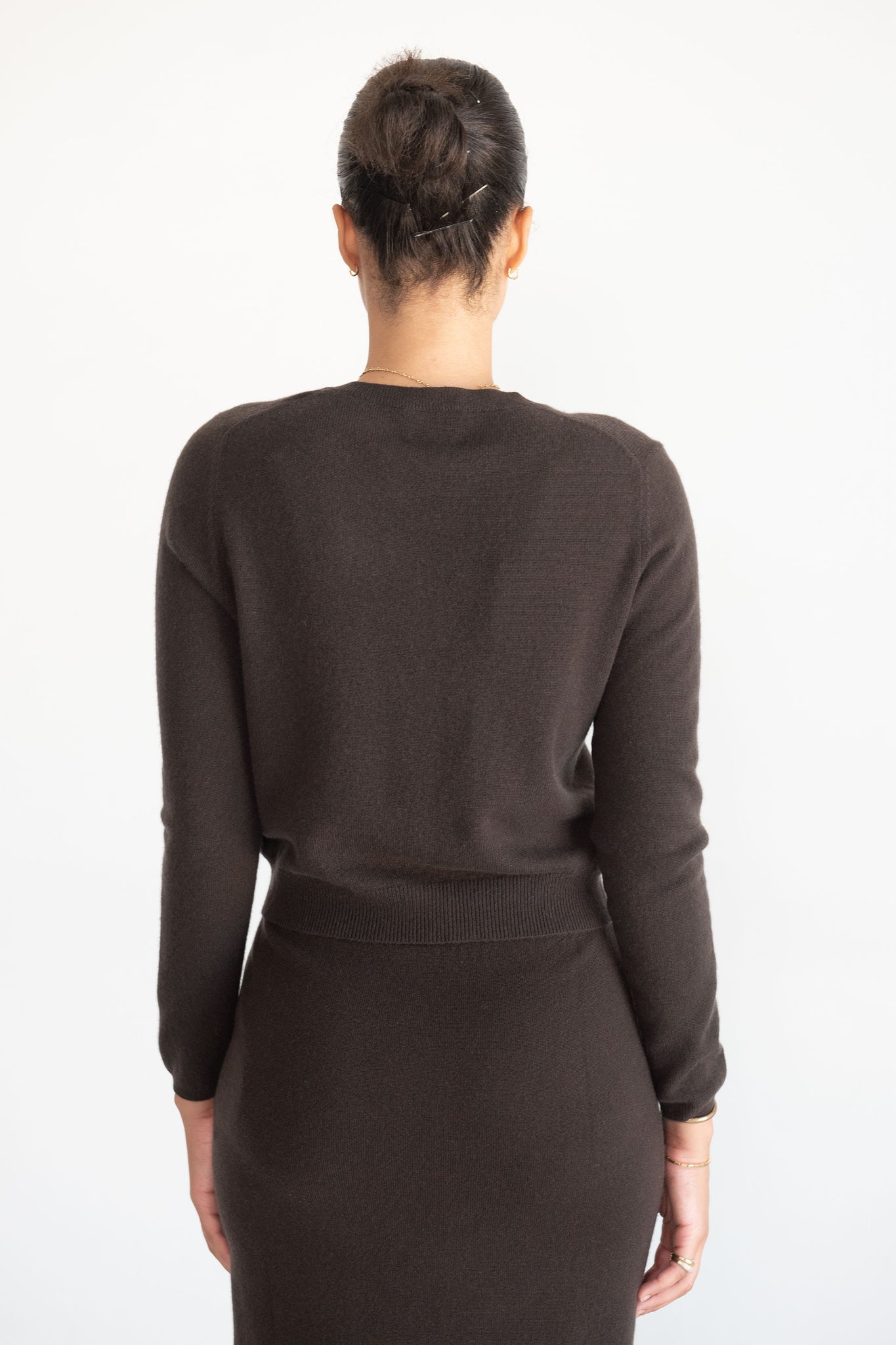 Allude - V-Sweater, Espresso