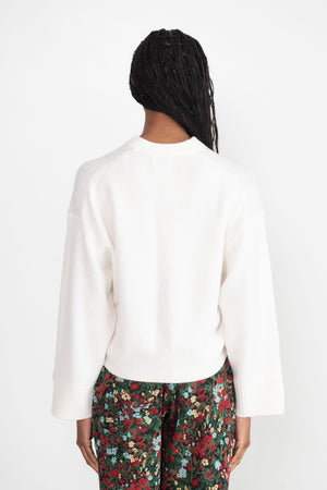 Allude - Wide Sleeve Sweater, Ivory