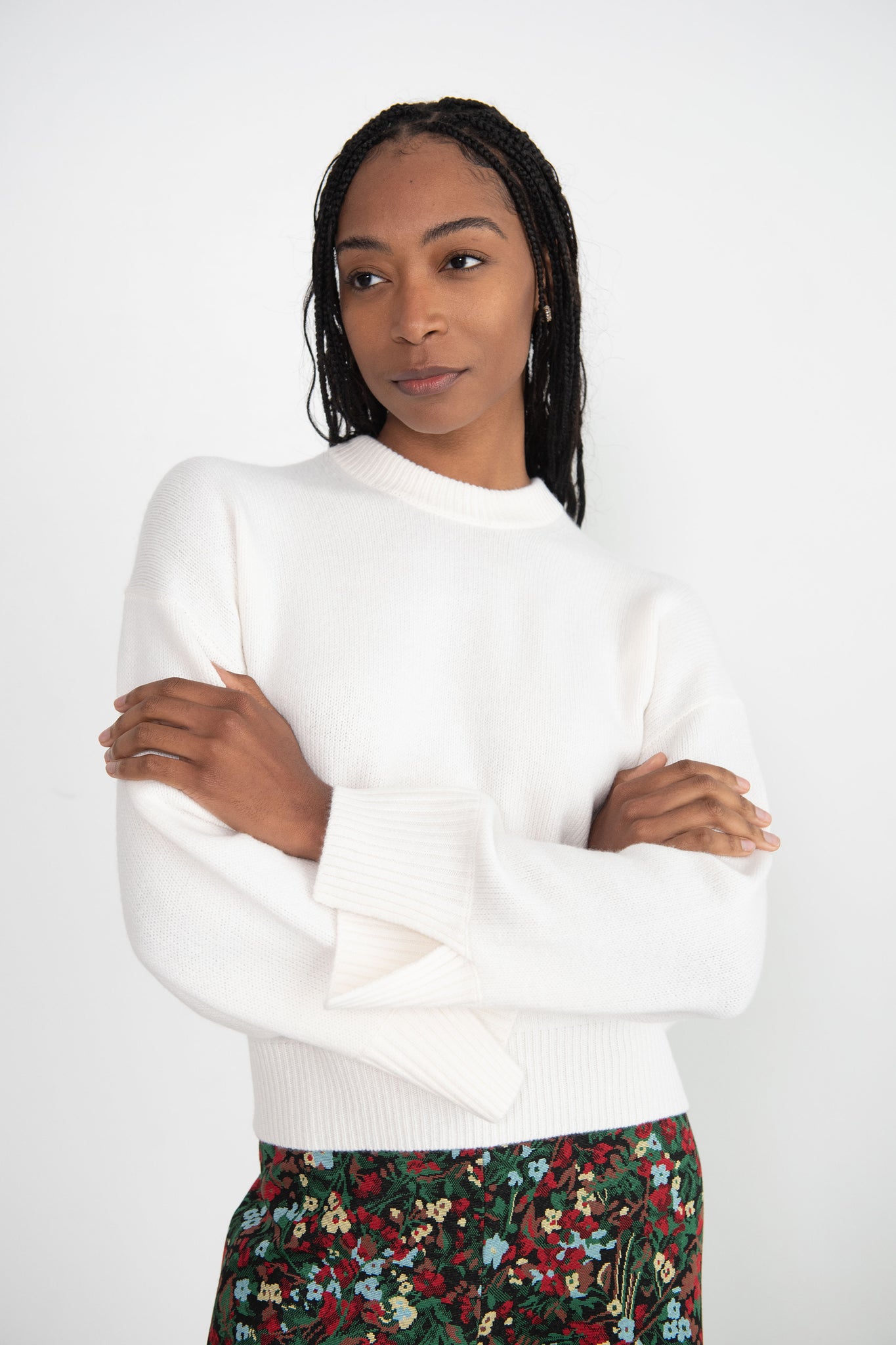 Allude - Wide Sleeve Sweater, Ivory