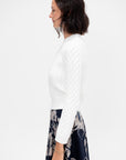 Cabbie Sweater, Optic White