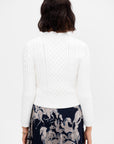 Cabbie Sweater, Optic White