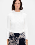 Cabbie Sweater, Optic White