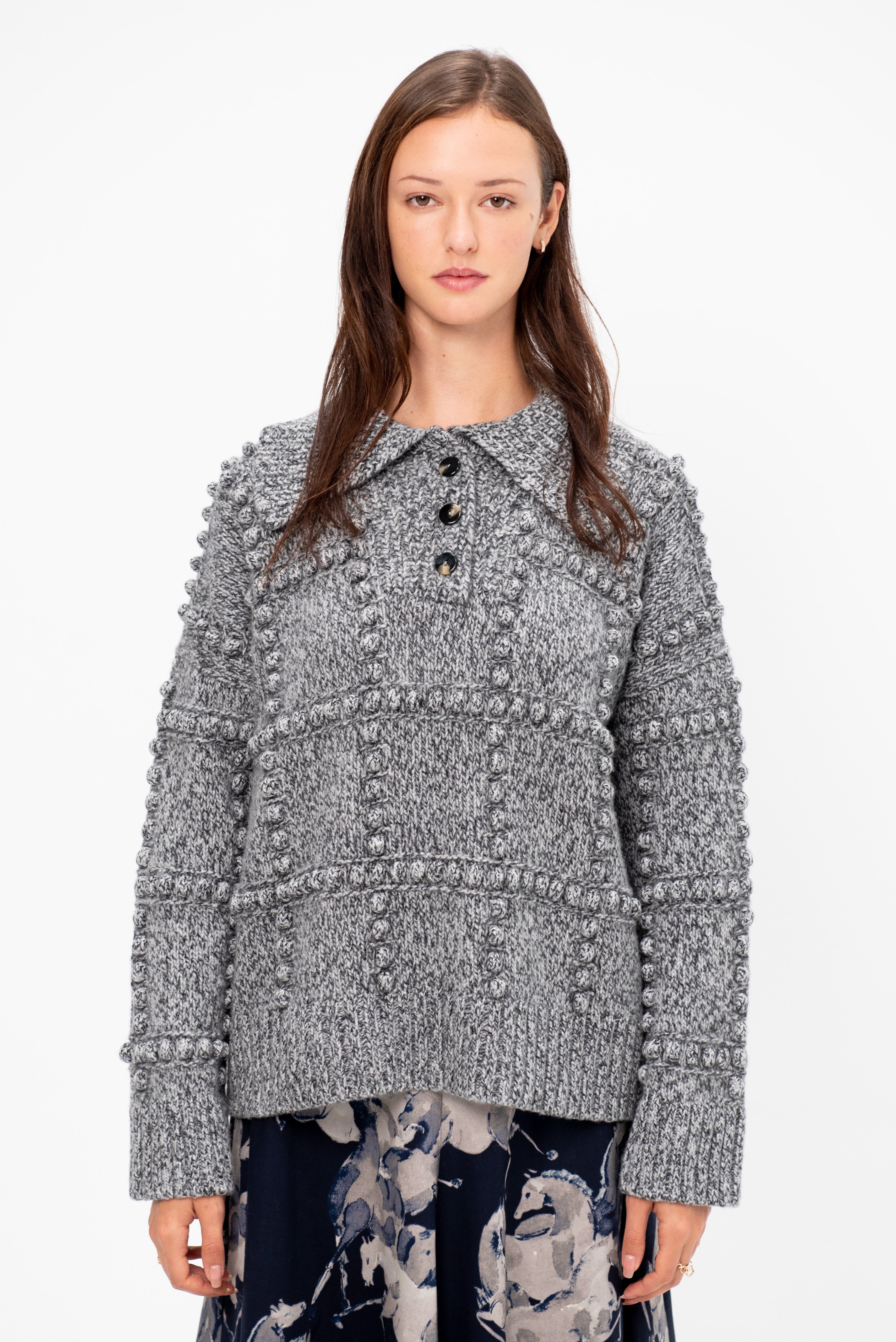 theory luxe Bozz Viola Sweater ミスティグレー theory luxe Bozz