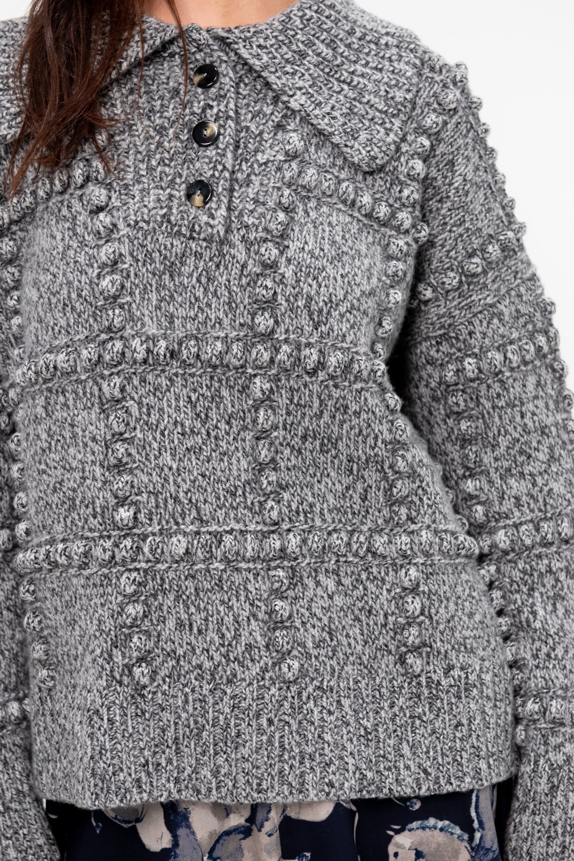 Mitch Sweater, Grey Melange