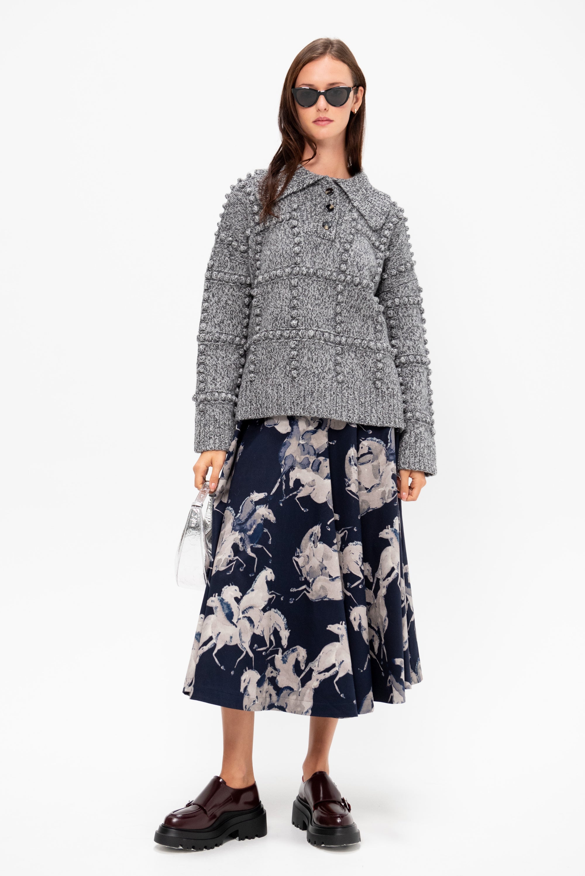 Mitch Sweater, Grey Melange