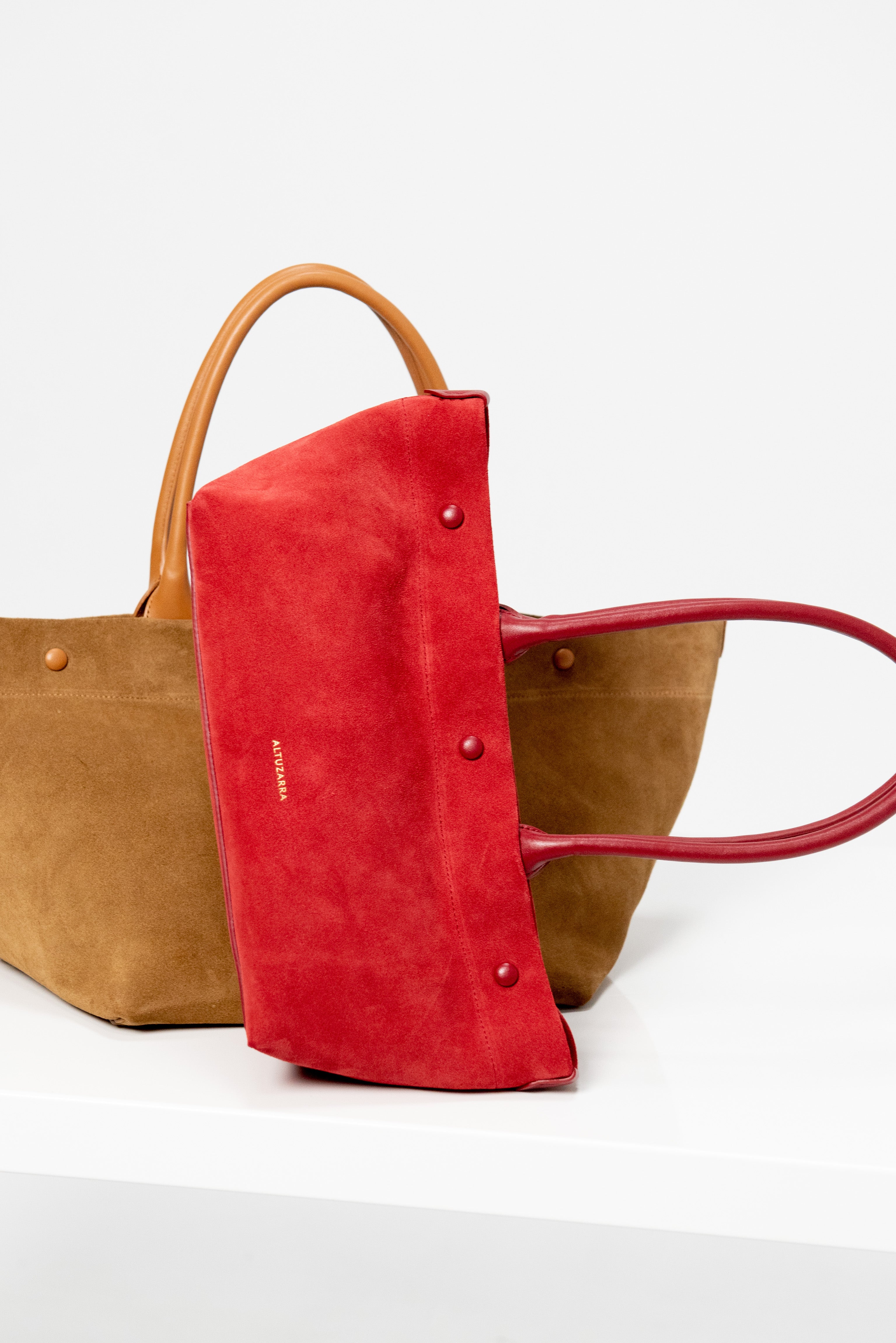 Altuzarra E/W Mini Tote, Maroon – Kick Pleat