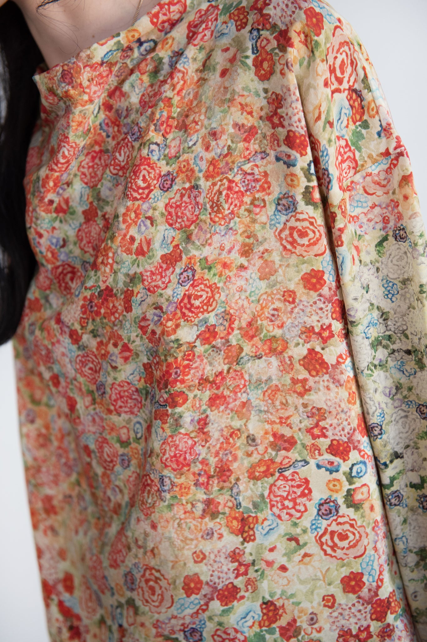 Anntian - Asymmetric Top, Print - Bright Flowers