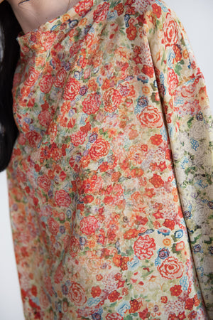 Anntian - Asymmetric Top, Print - Bright Flowers