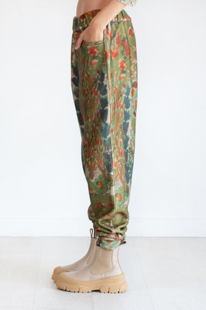 Anntian - Fleece Jogger Pant, Print G - Flower Beds