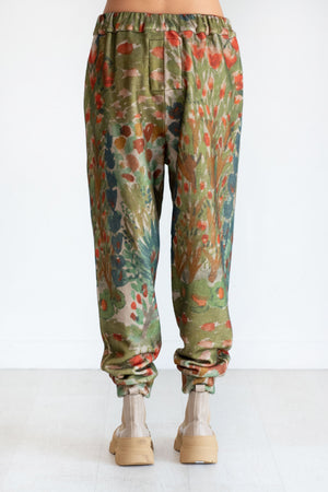Anntian - Fleece Jogger Pant, Print G - Flower Beds