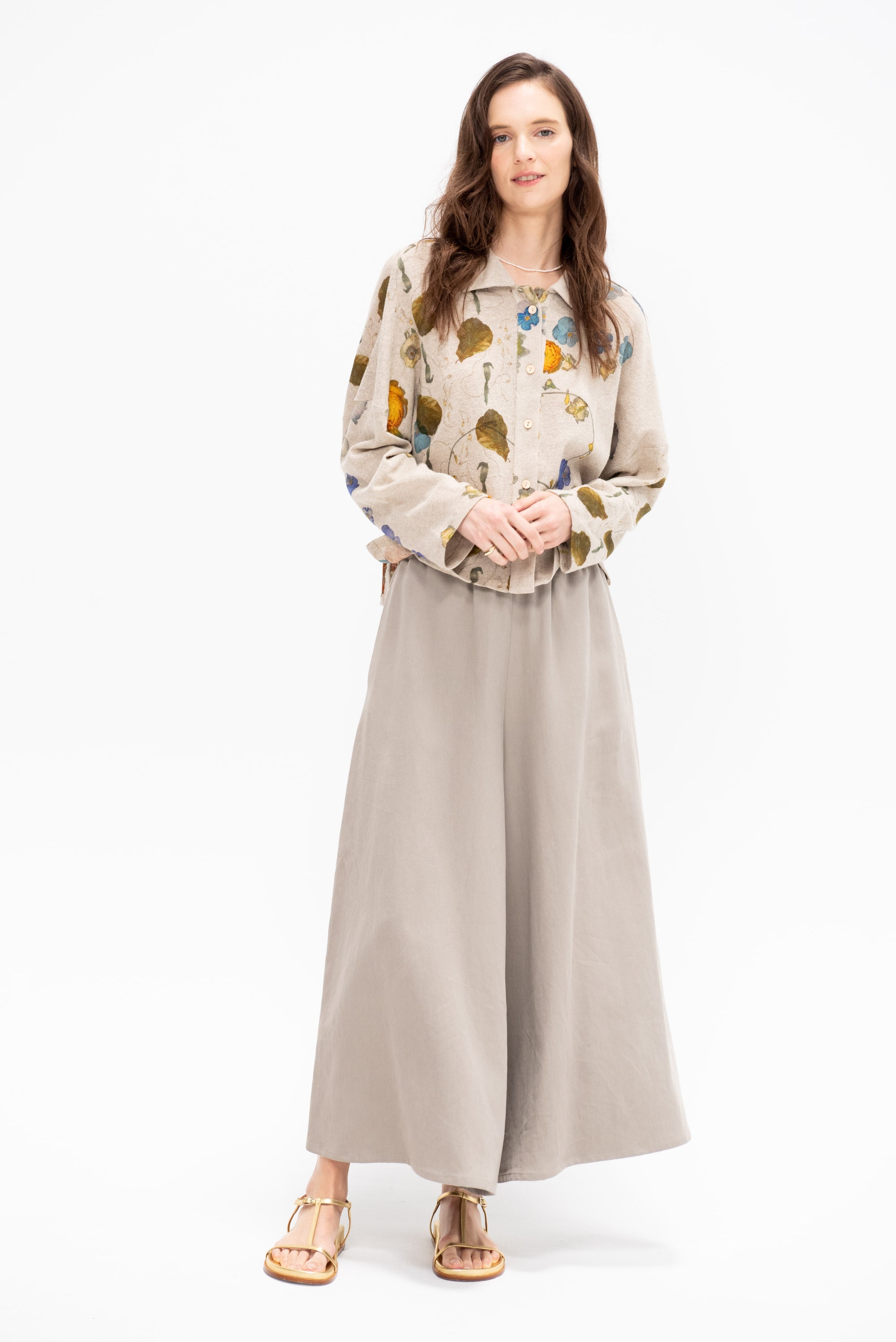 Shirt, Print M - Flower Cutout